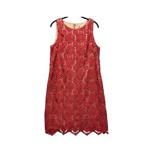 Eliza J Size 14 Lace Shift Cocktail Dress Sophisticated-Jackie O- 60s Silhouette